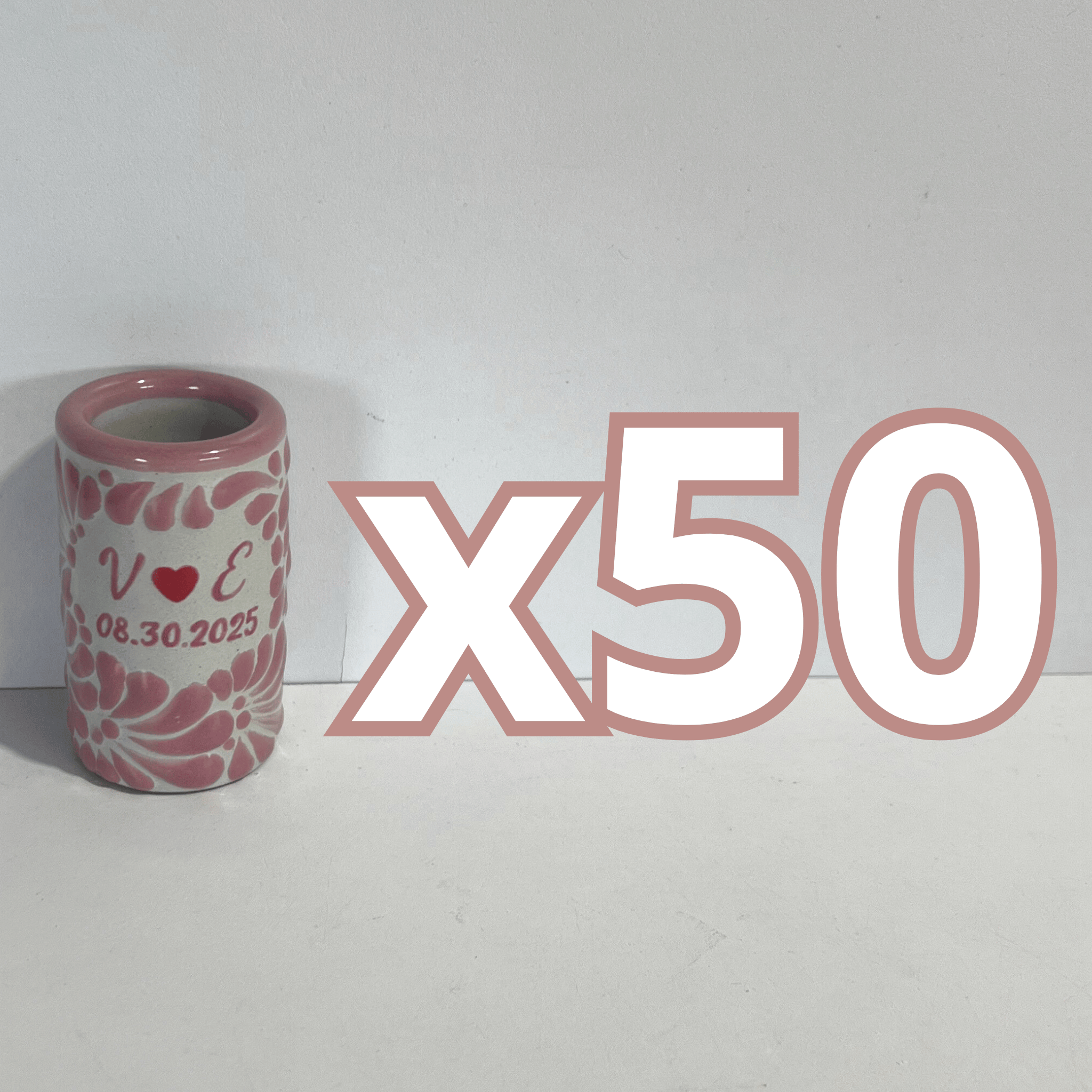TEQUILERO PERSONALIZADO FONDO TRADICIONAL MIK ROSA INICIALES Y FECHA CON CORAZON