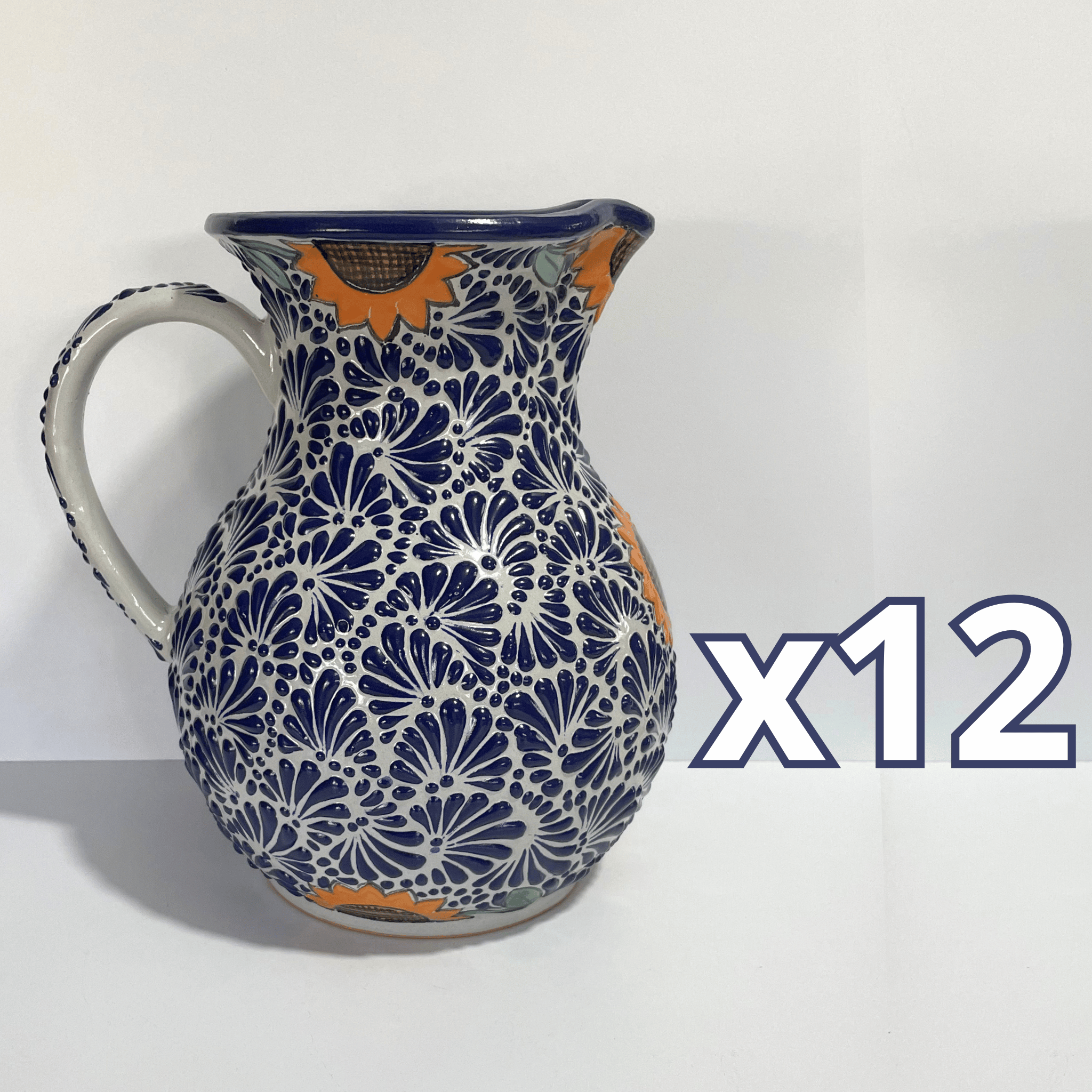 JARRA FONDO TRADICIONAL MIK AZUL COBALTO GIRASOLES