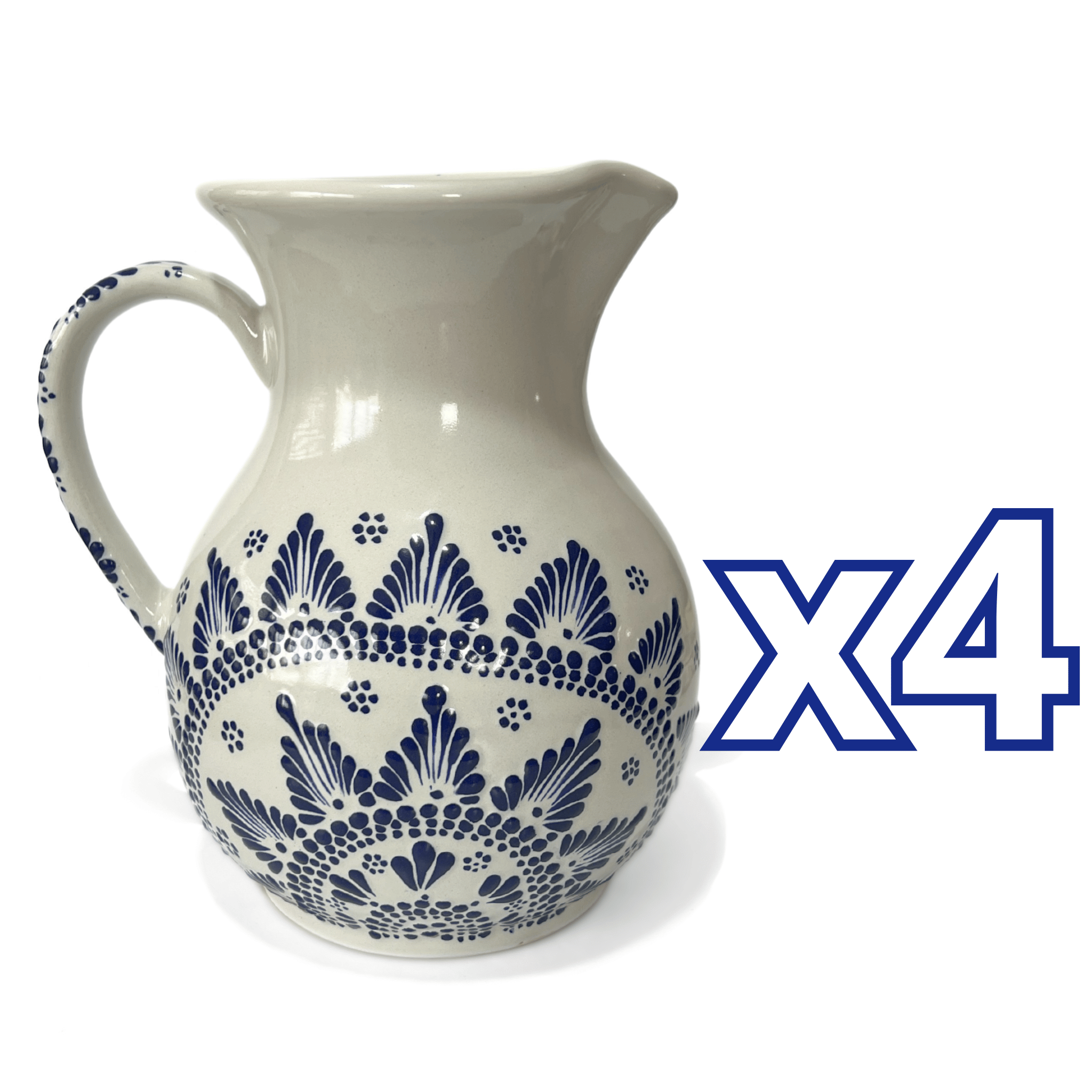JARRA FONDO TRADICIONAL CENEFA MANDALA AZUL COBALTO