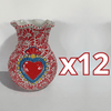 FLORERO ONDAS 20 CM FONDO TRADICIONAL MIK ROJO SAGRADO CORAZON