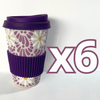TERMO 15 CM SIN ASA FONDO TRADICIONAL MIK MORADO MARGARITAS
