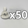 PAQUETE CAMPANA 5 CM PERSONALIZADO FONDO TRADICIONAL MIK BLANCO INICIALES