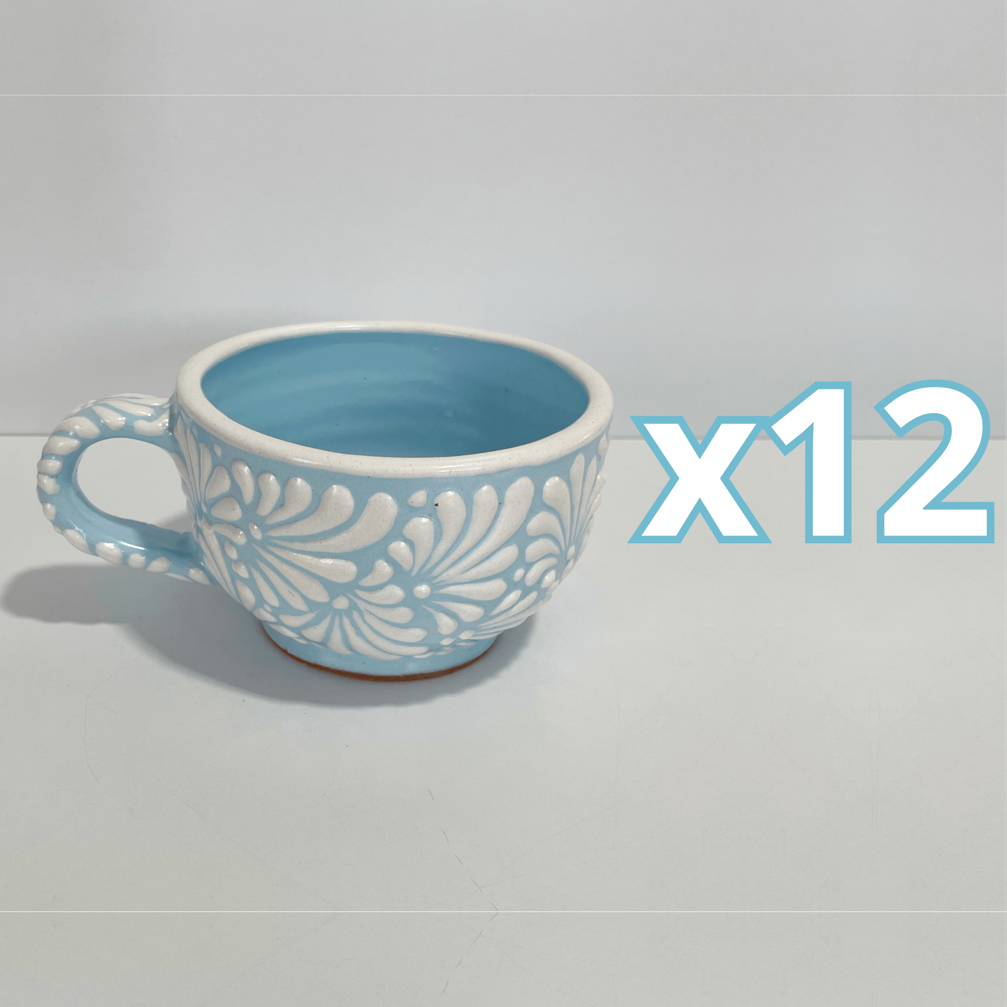 TAZA 300 ML FONDO BABY BLUE MIK BLANCO