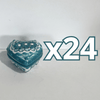 PAQUETE ALHAJERO CHICO FORMA DE CORAZON NO PERSONALIZADO FONDO TRADICIONAL MIK VERDE TURQUESA