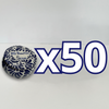 PAQUETE ALHAJERO TAPA PLANA PERSONALIZADO FONDO BLANCO MIK AZUL COBALTO MI BAUTIZO NOMBRE