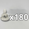PAQUETE CAMPANA 5 CM PERSONALIZADO FONDO TRADICIONAL MIK BLANCO INICIALES