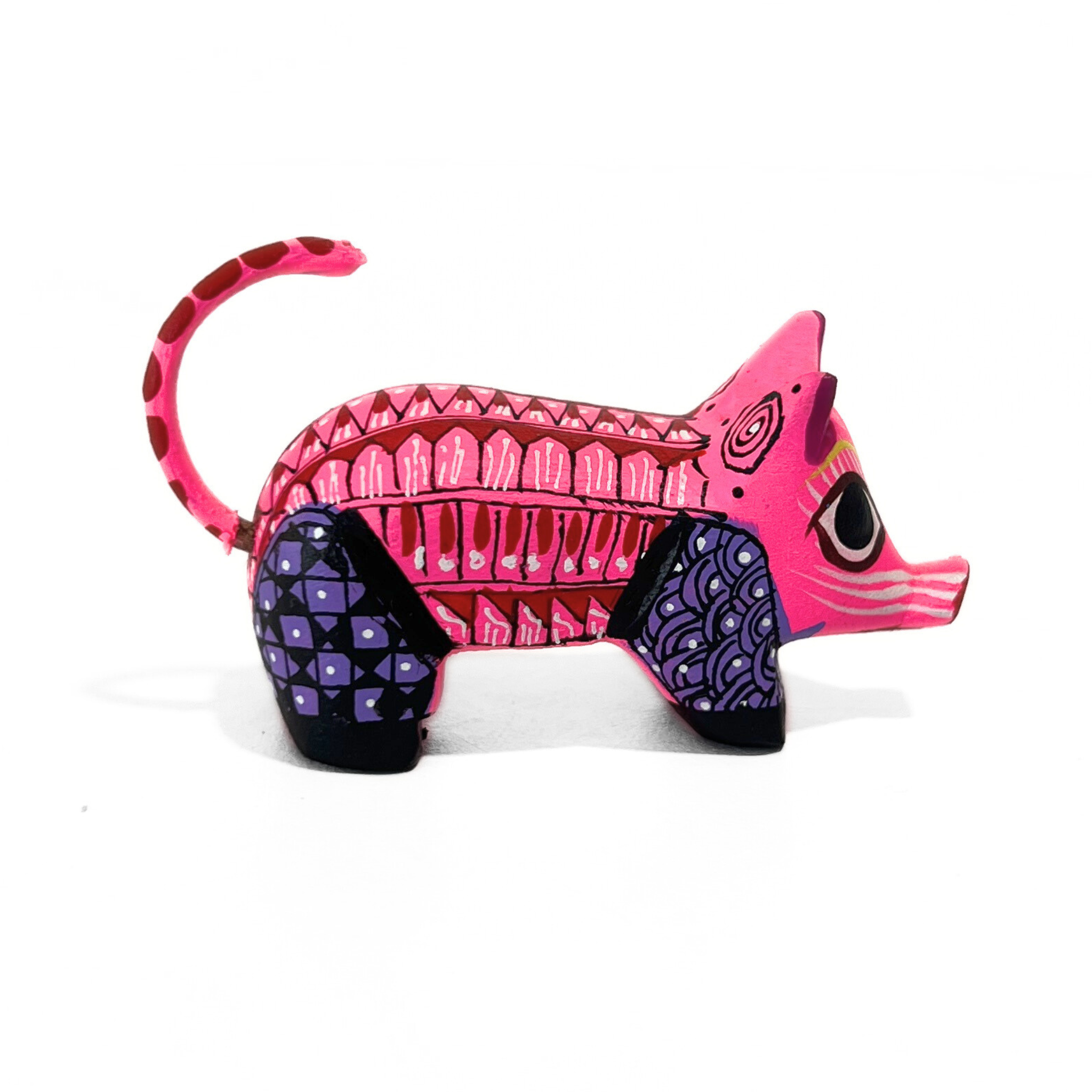 ALEBRIJE DE MADERA CERDITO ROSA