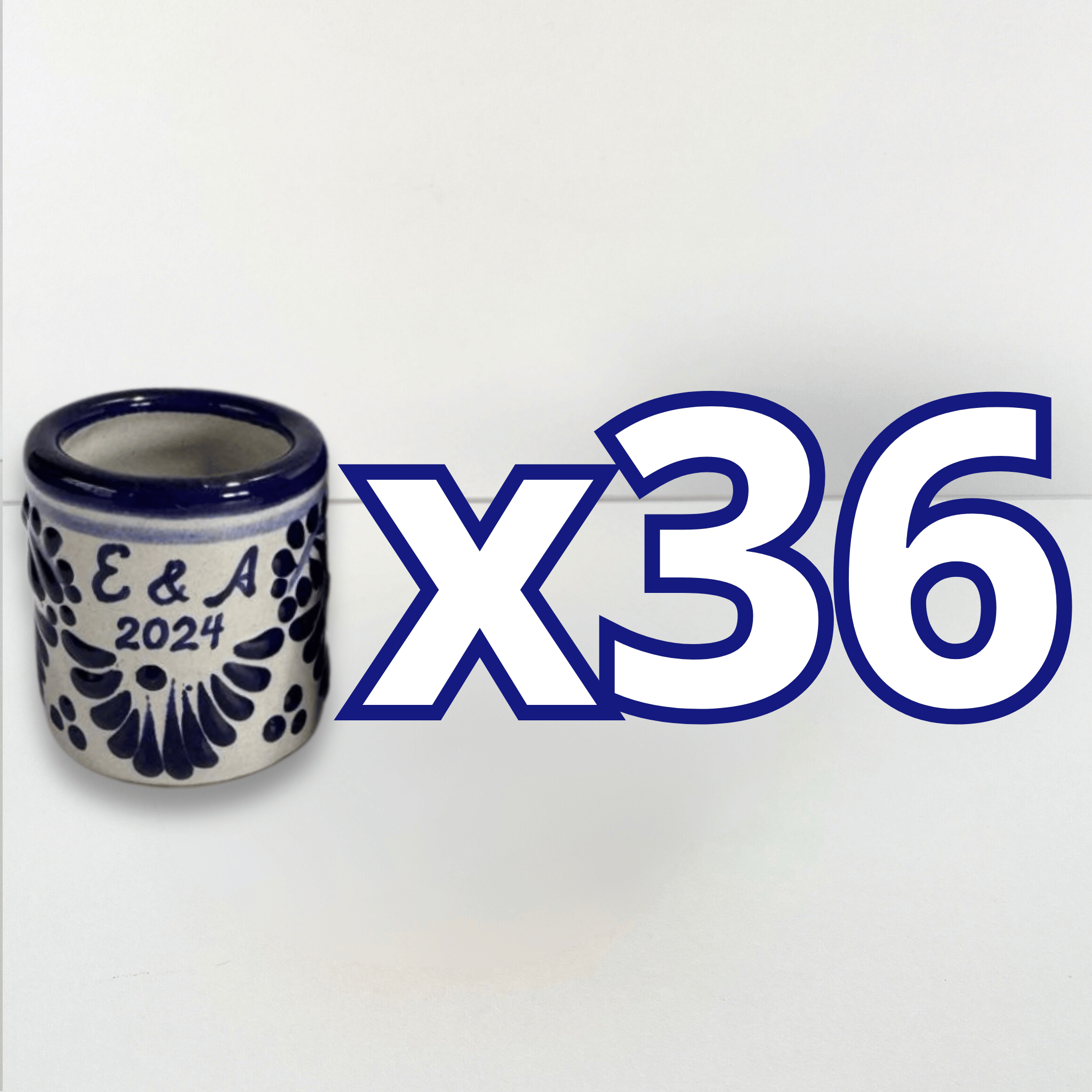 PAQUETE MEZCALERO FONDO TRADICIONAL CENEFA AZUL COBALTO INICIALES Y AÑO