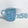 TAZA RECTA ESTANDAR FONDO BABY BLUE MIK AZUL TURQUESA