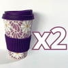 TERMO 15 CM SIN ASA FONDO TRADICIONAL MIK MORADO MARGARITAS