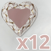 PLATO DE CORAZON 16 CM FONDO ROSA MIK BLANCO DESTELLOS DE ORO