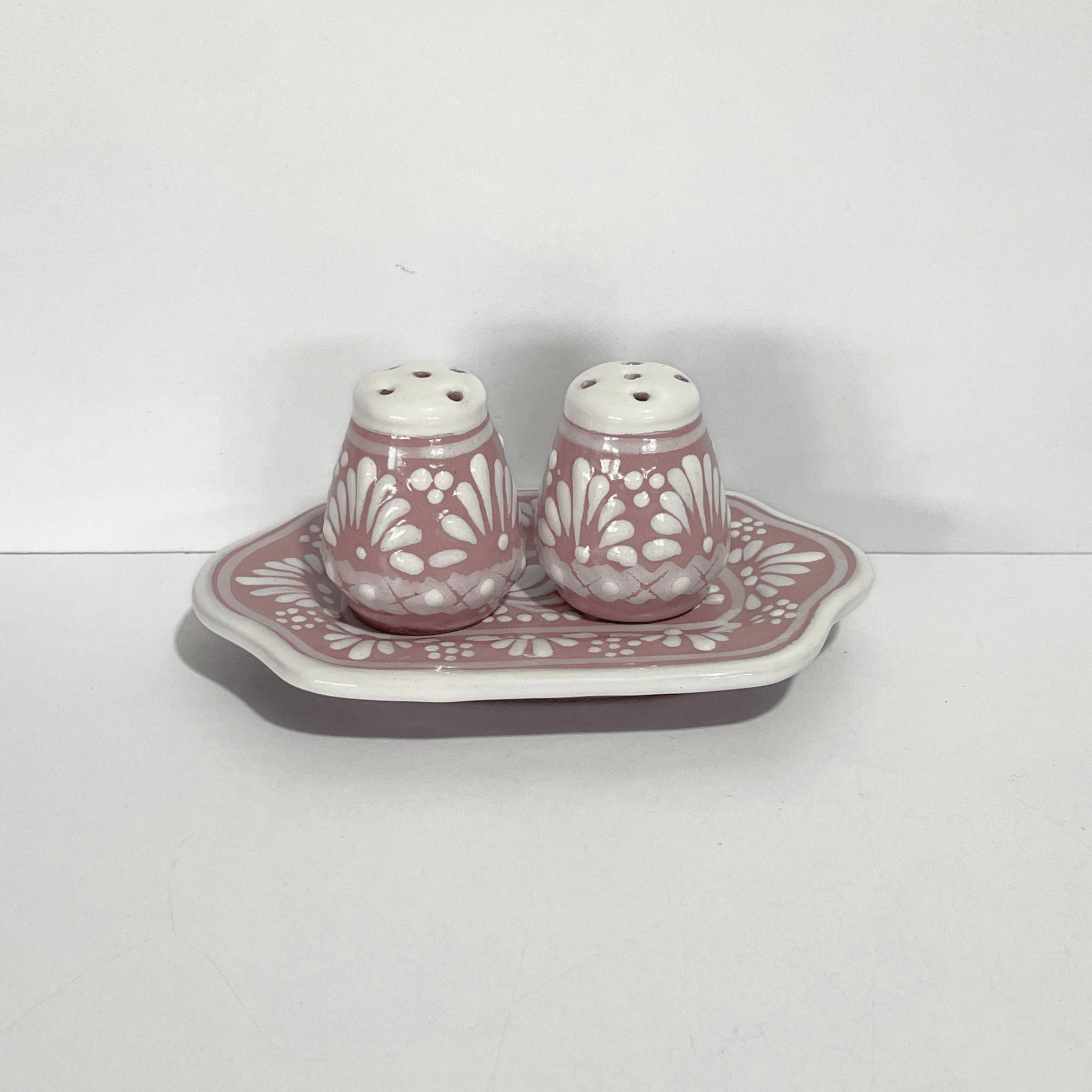 SET SALERO 3 PIEZAS FONDO ROSA MIK CENEFA BLANCO