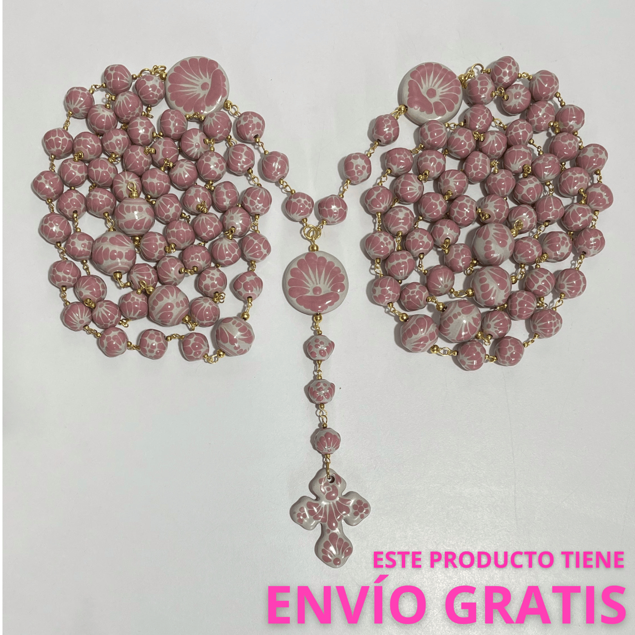 LAZO MATRIMONIAL ROSA UNIONES DORADO