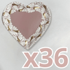 PLATO DE CORAZON 16 CM FONDO ROSA MIK BLANCO DESTELLOS DE ORO
