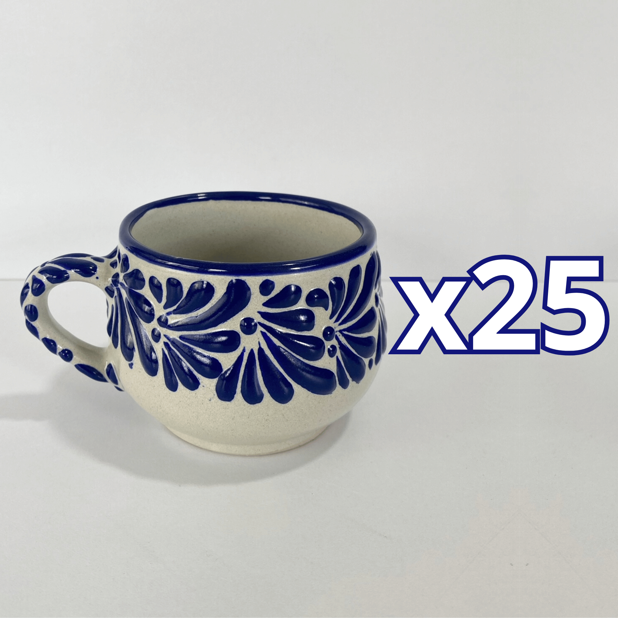 TAZA CHOCOLATERA MEDIANA FONDO TRADICIONAL MIK CENEFA AZUL COBALTO