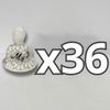 PAQUETE CAMPANA 5 CM PERSONALIZADO FONDO TRADICIONAL MIK BLANCO INICIALES