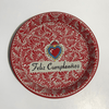 SET PERSONALIZADO LICORERA FORMA DE CALAVERA FONDO TRADICIONAL MIK ROJO SAGRADO CORAZON