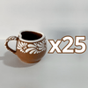 TAZA CHOCOLATERA MEDIANA FORMA CORAZON FONDO CAFE CENEFA MIK BLANCO