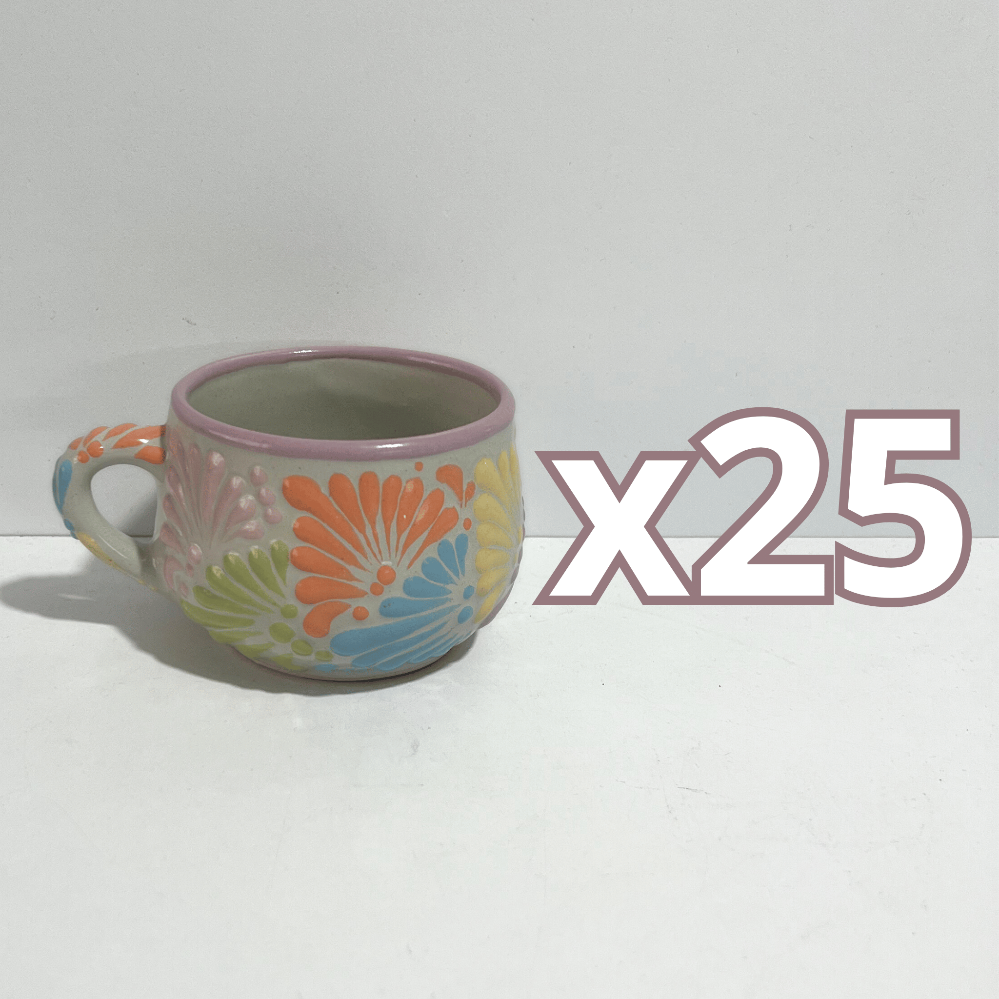 TAZA CHOCOLATERA MEDIANA MIK COLORES PASTEL