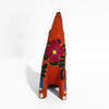 ALEBRIJE DE MADERA COYOTE FLORES COLA AZUL