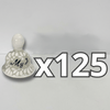 PAQUETE CAMPANA 5 CM PERSONALIZADO FONDO TRADICIONAL MIK BLANCO INICIALES