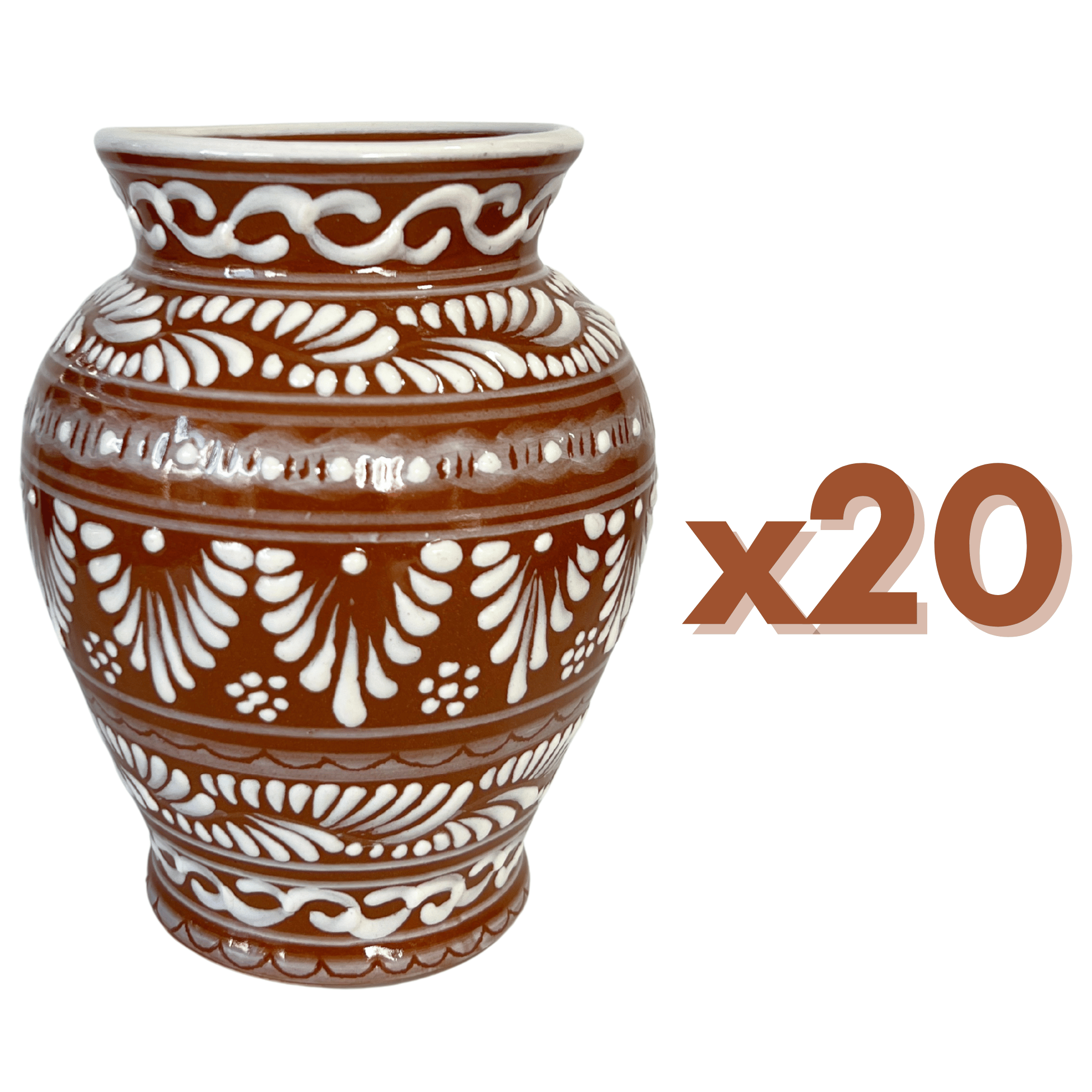 FLORERO JARRON FONDO CAFE CENEFA BLANCO