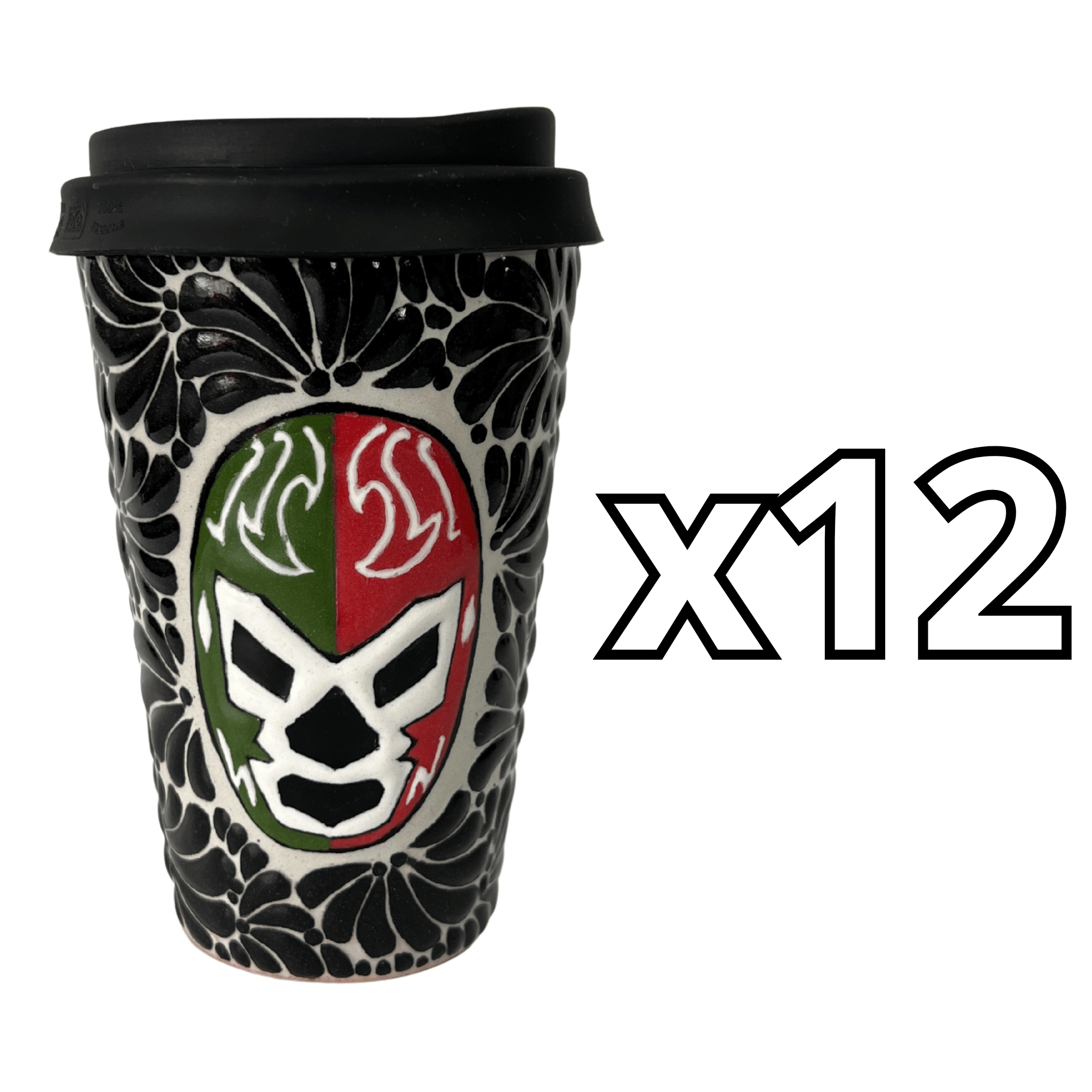 TERMO 15 CM SIN ASA FONDO TRADICIONAL MIK NEGRO LUCHADOR TRICOLOR