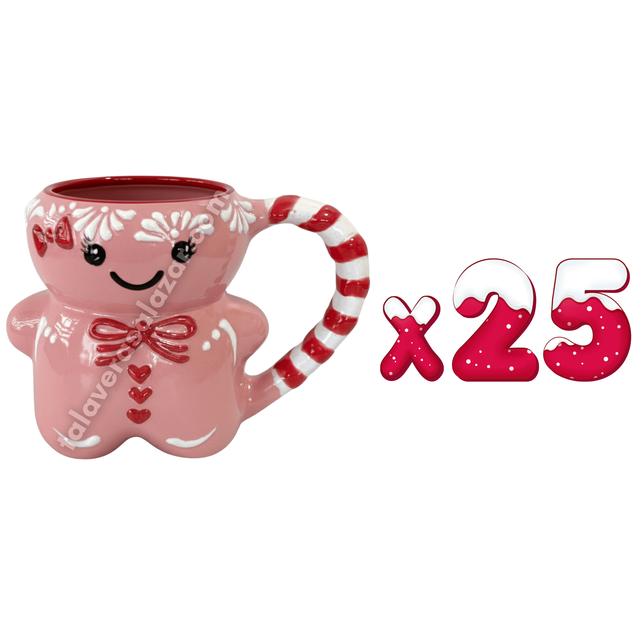 TAZA GALLETA DE JENGIBRE ROSA MOÑITO