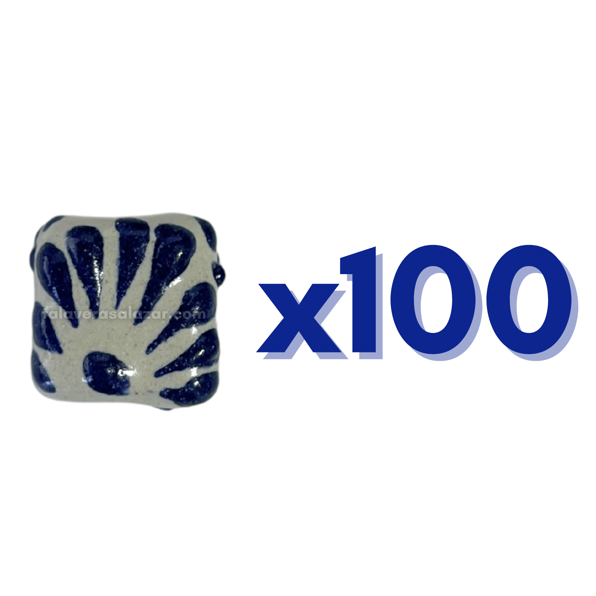 CUADRO PLANO 1.5 CM FONDO TRADICIONAL DECORADO AZUL COBALTO