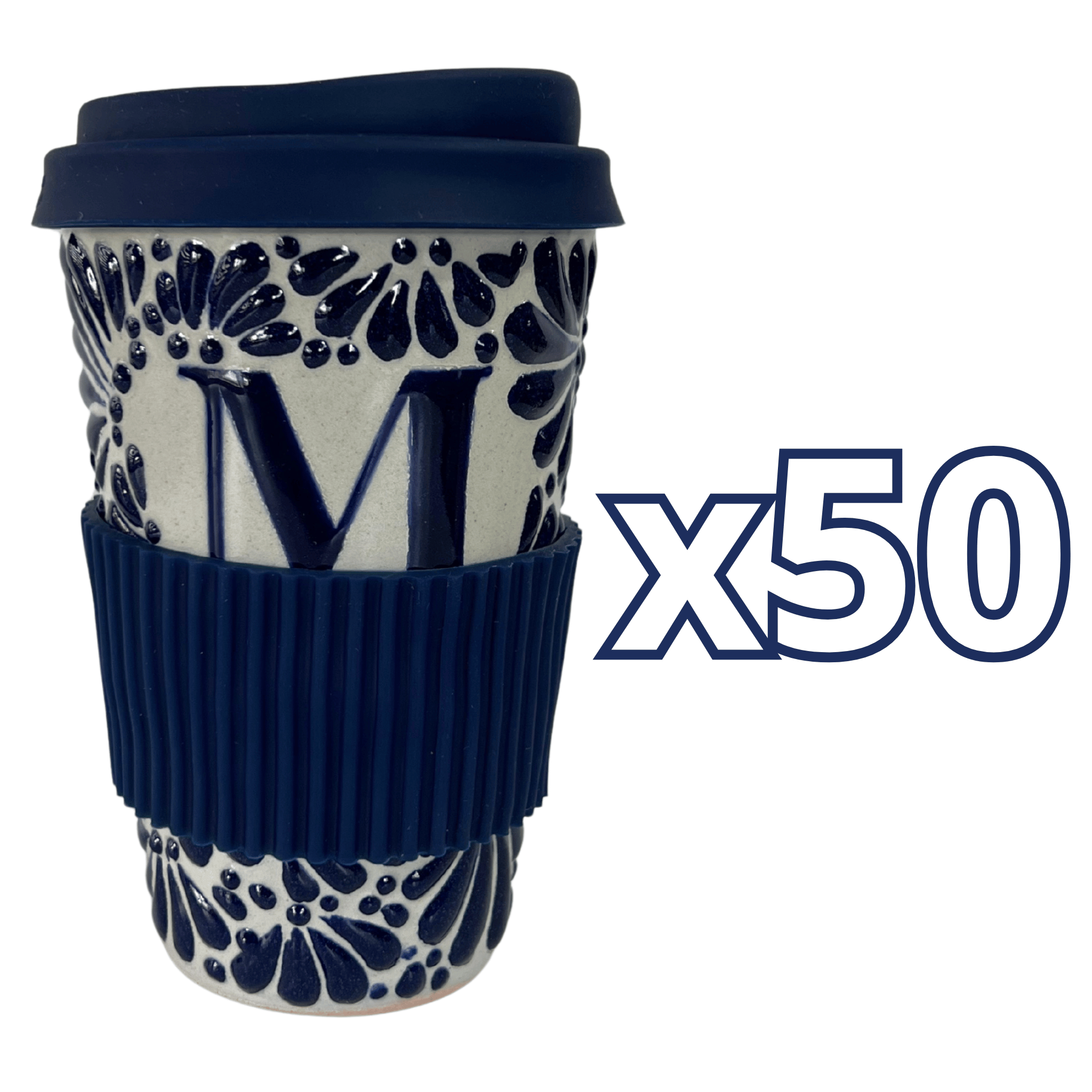 TERMO 15 CM SIN ASA FONDO TRADICIONAL MIK AZUL COBALTO INICIAL PERSONALIZADO