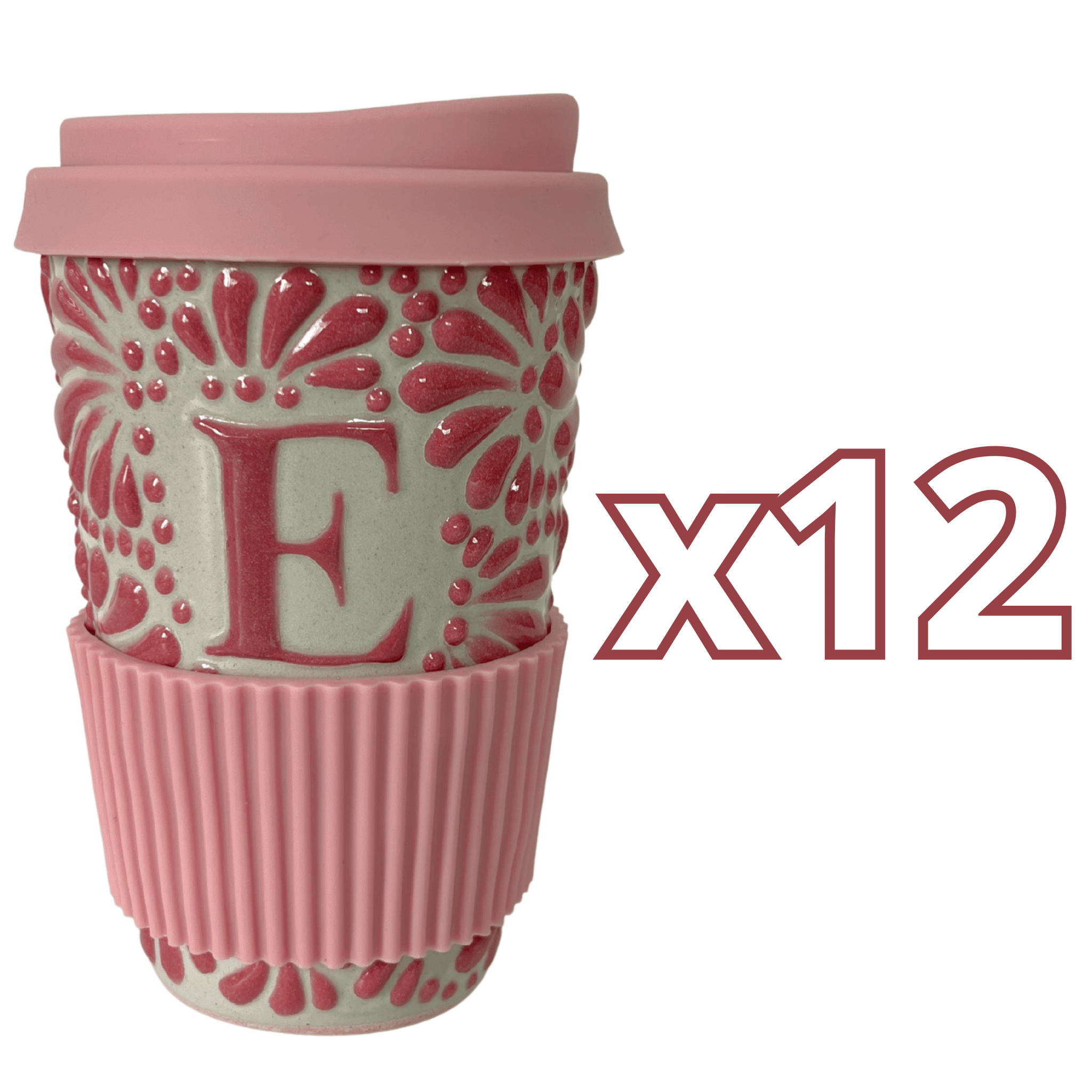 TERMO 15 CM SIN ASA FONDO TRADICIONAL MIK ROSA INICIAL PERSONALIZADO