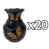 FLORERO ONDAS 15 CM MIK SUPER BLACK MARIPOSAS