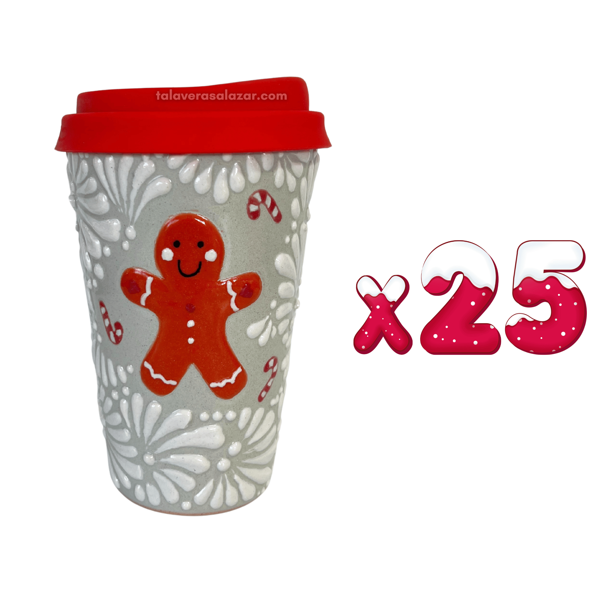 TERMO 15 CM SIN ASA FONDO TRADICIONAL MIK BLANCO MUÑECO DE JENGIBRE