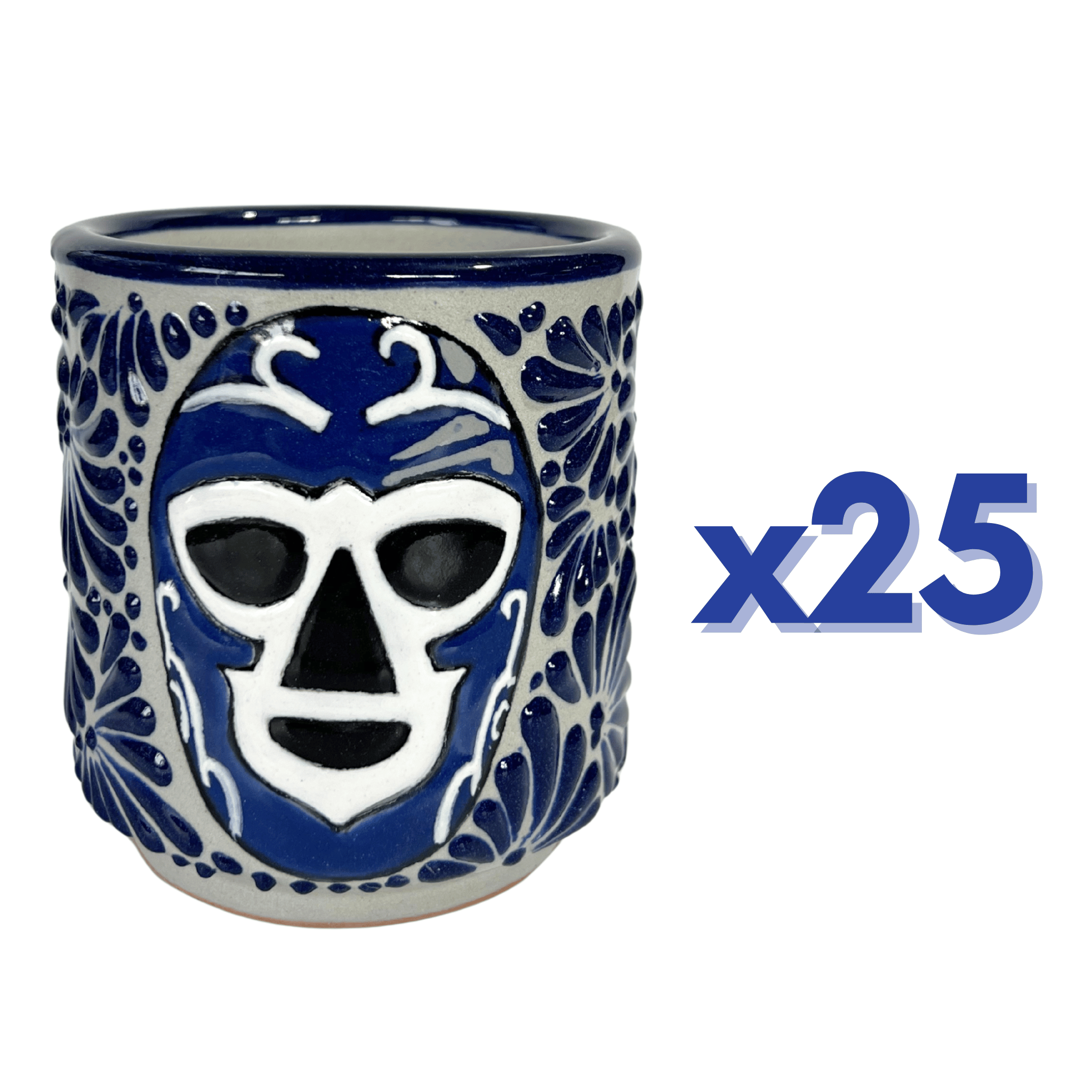 TAZA RECTA ESTANDAR FONDO TRADICIONAL MIK AZUL COBALTO LUCHADOR AZUL COBALTO