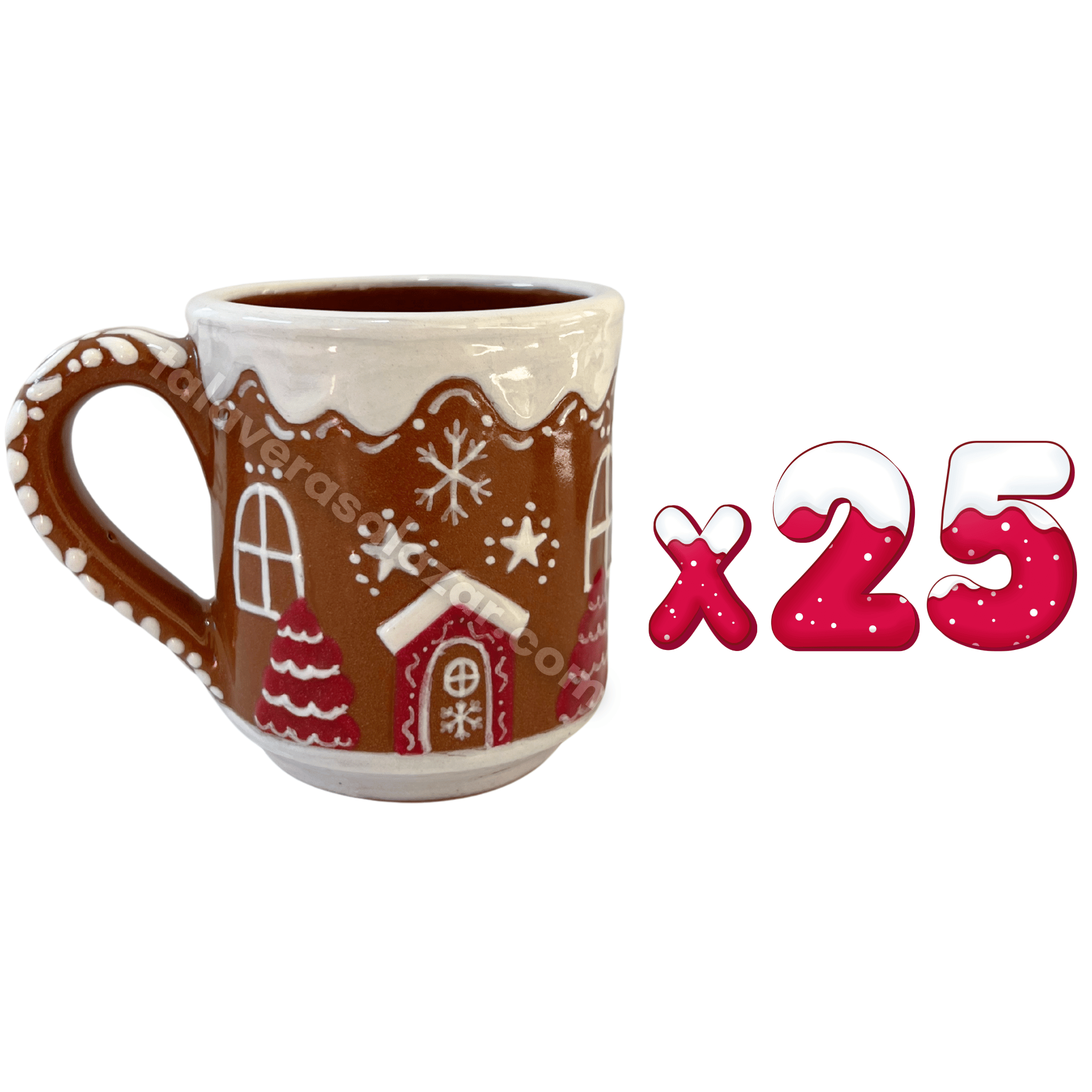 TAZA RECTA GALLETA DE JENGIBRE PINO ROJO