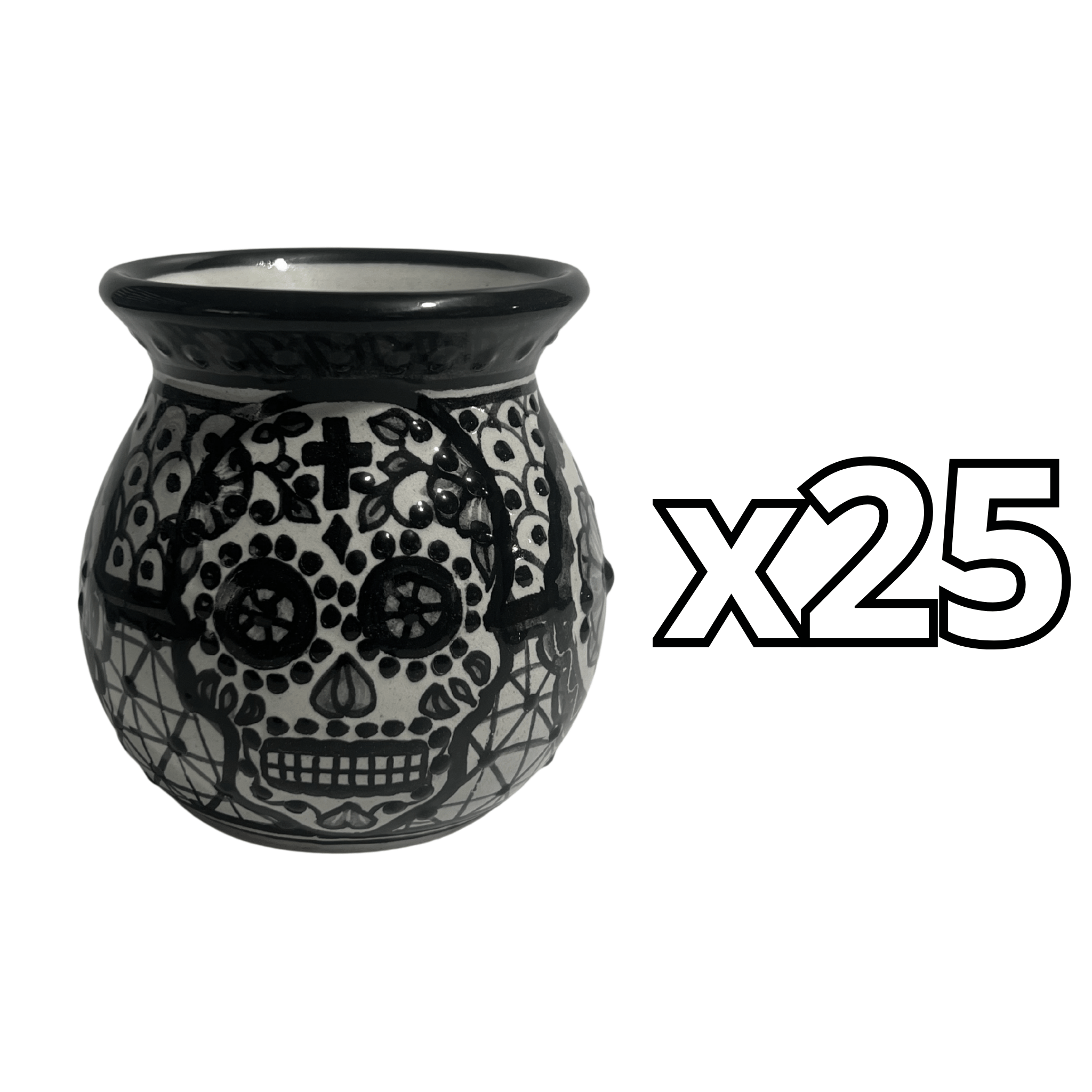 JARRO CALAVERA BLANCO Y NEGRO