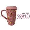 DESTELLOS DE ORO TERMO CON ASA 15 CM FONDO ROSA MIK ROSA