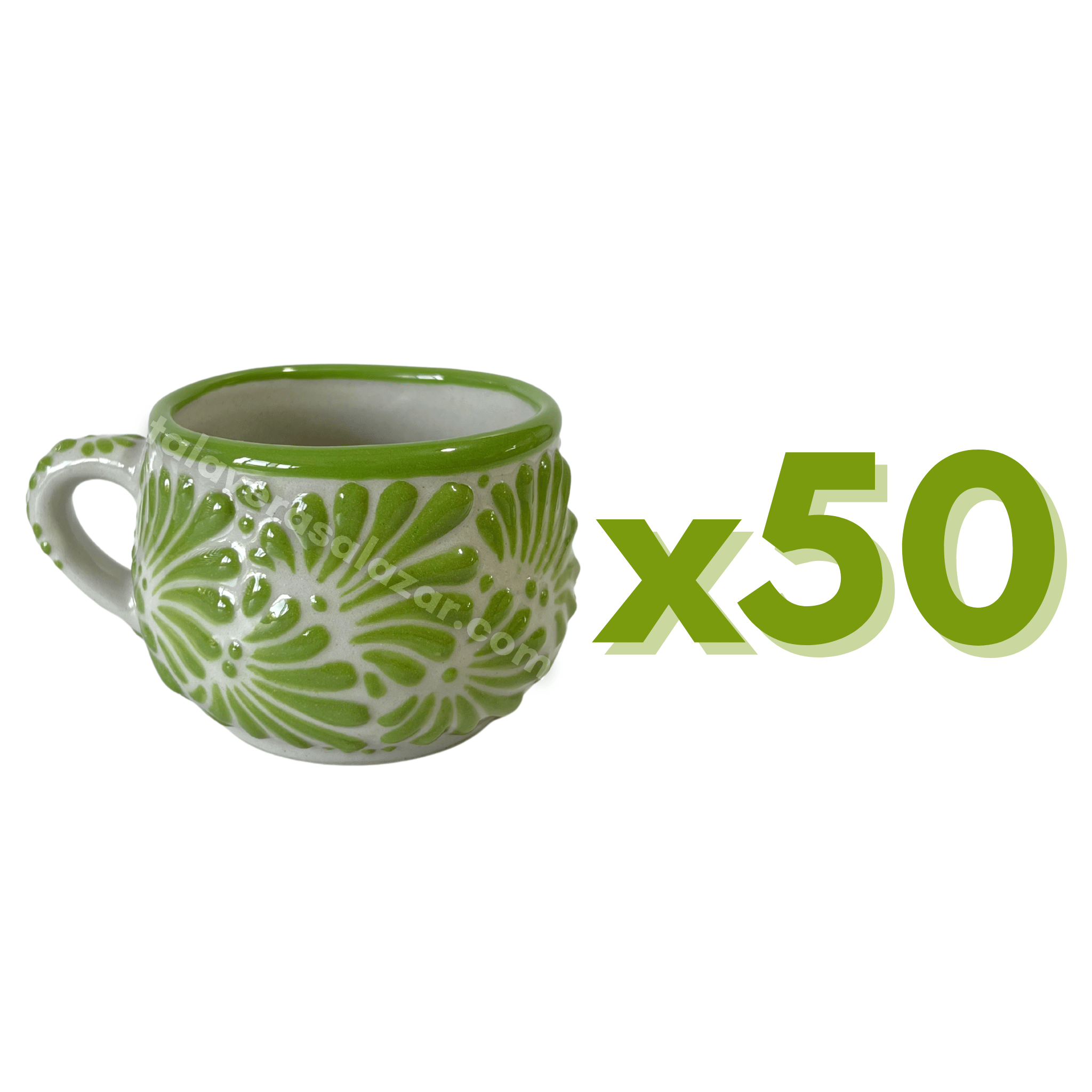 TAZA CHOCOLATERA MEDIANA FONDO TRADICIONAL MIK VERDE LIMON