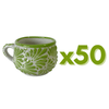 TAZA CHOCOLATERA MEDIANA FONDO TRADICIONAL MIK VERDE LIMON