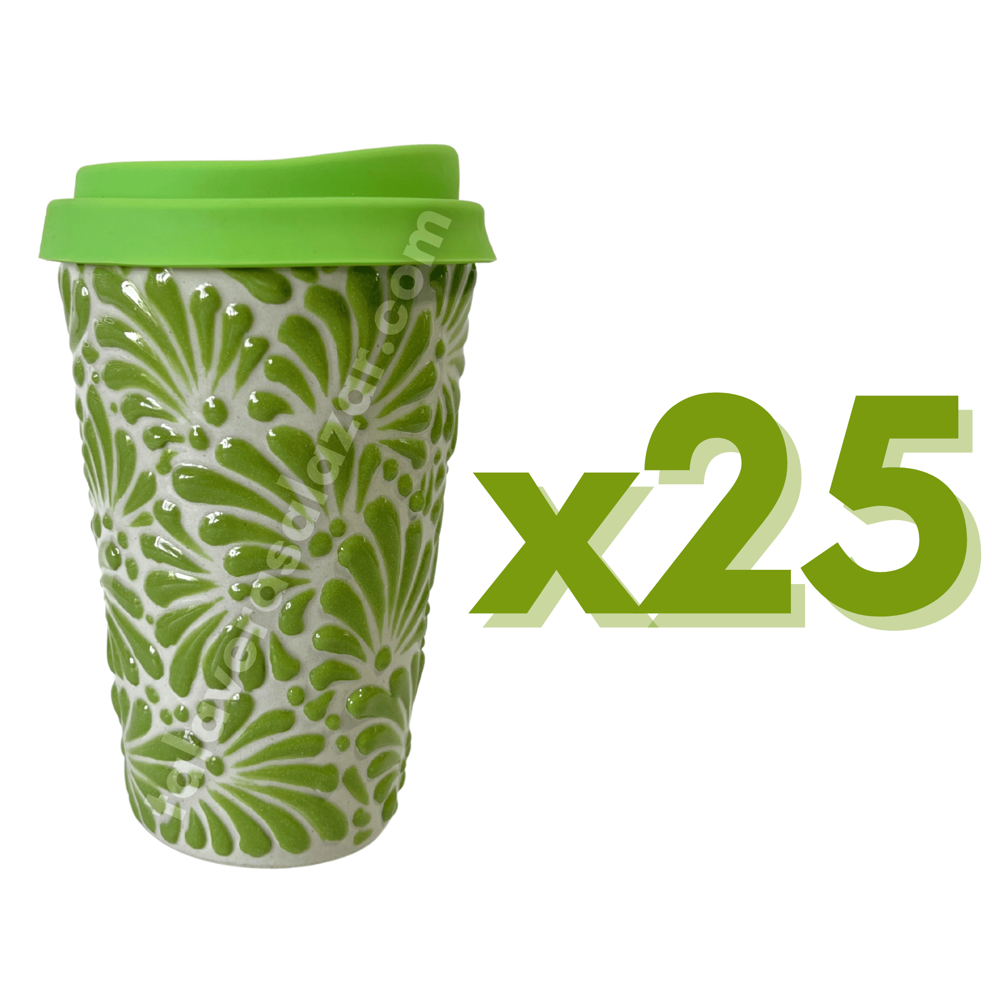 TERMO 15 CM SIN ASA FONDO TRADICIONAL MIK VERDE LIMON