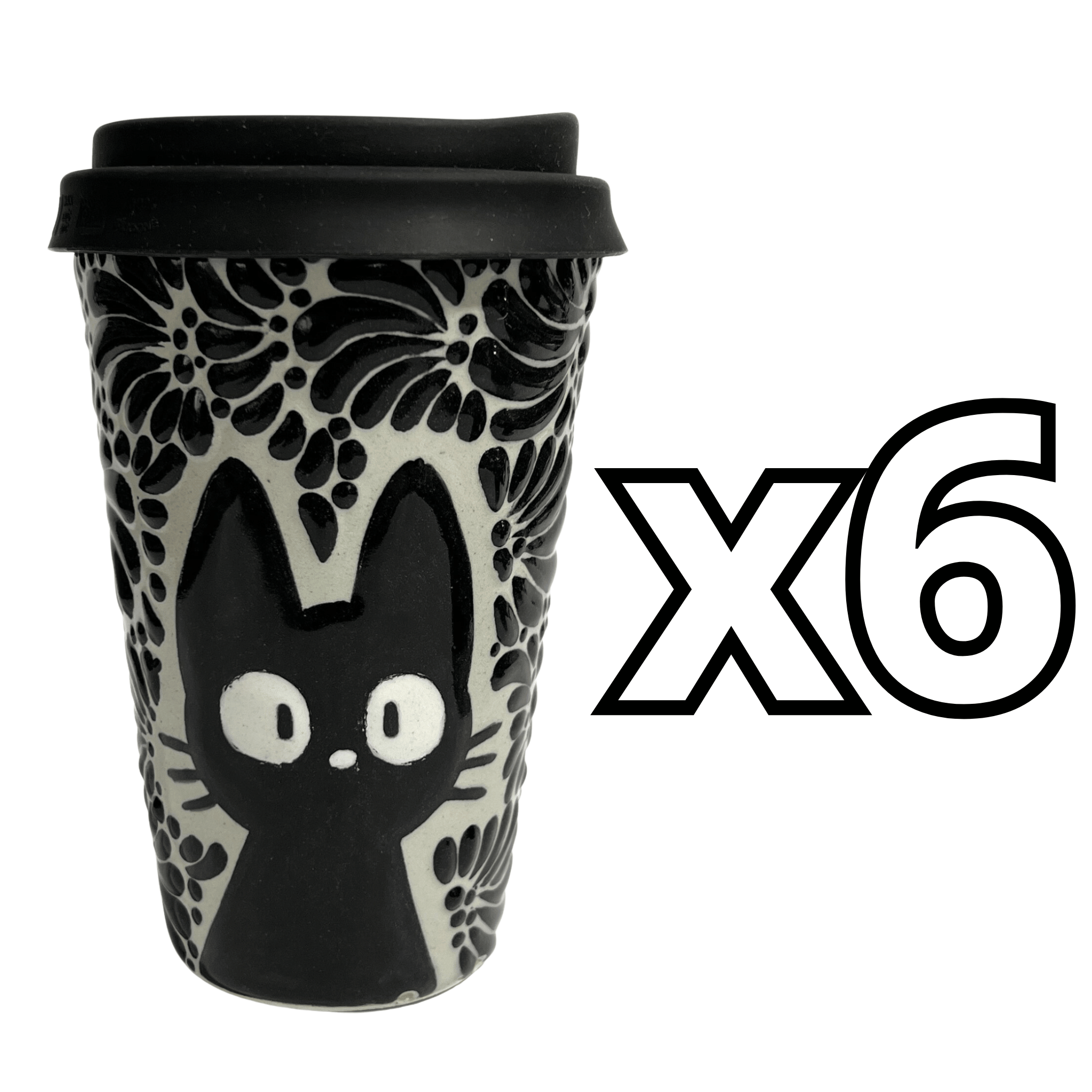 TERMO 15 CM SIN ASA FONDO TRADICIONAL MIK NEGRO GATO NEGRO
