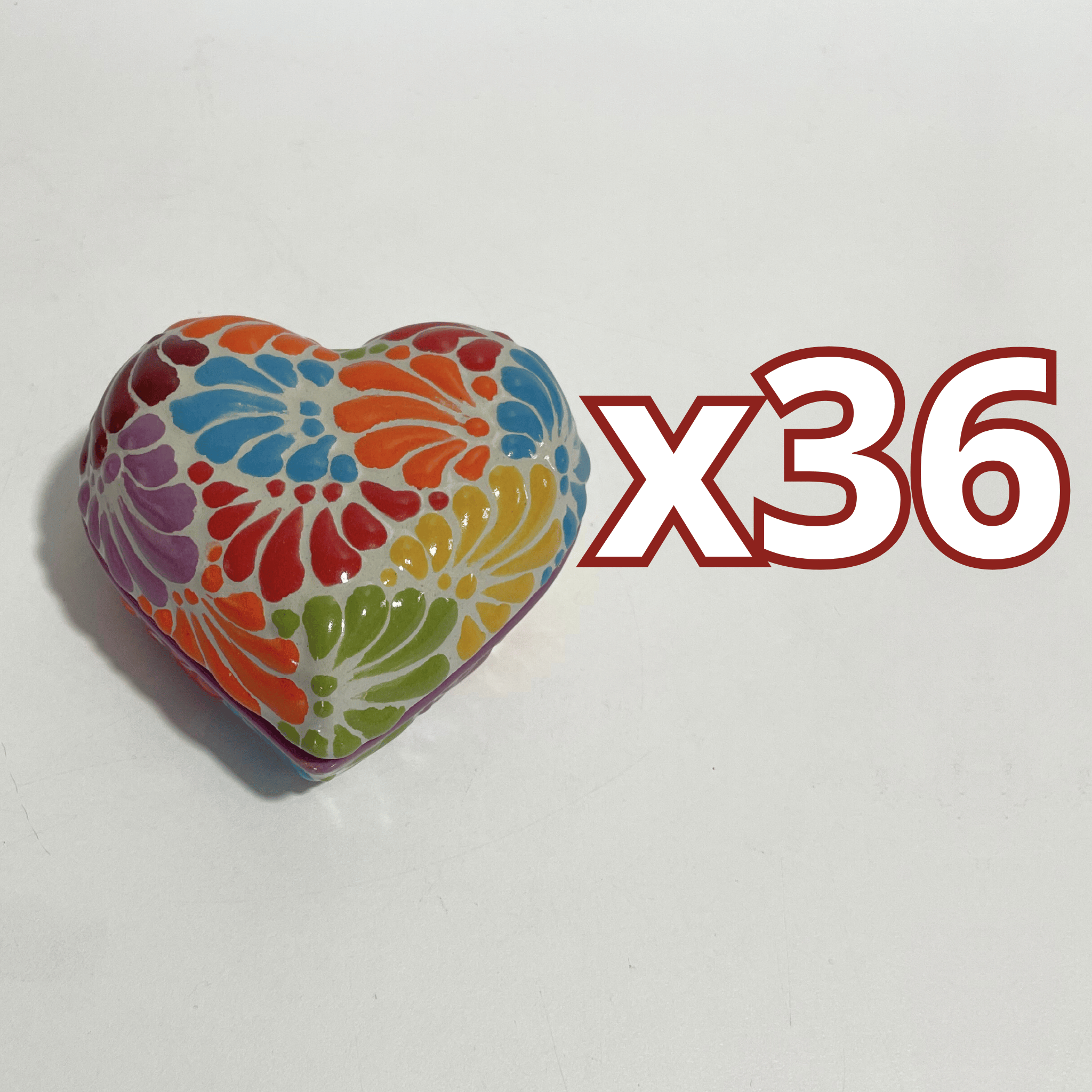 ALHAJERO GRANDE FORMA DE CORAZON FONDO TRADICIONAL MIK MULTICOLORES