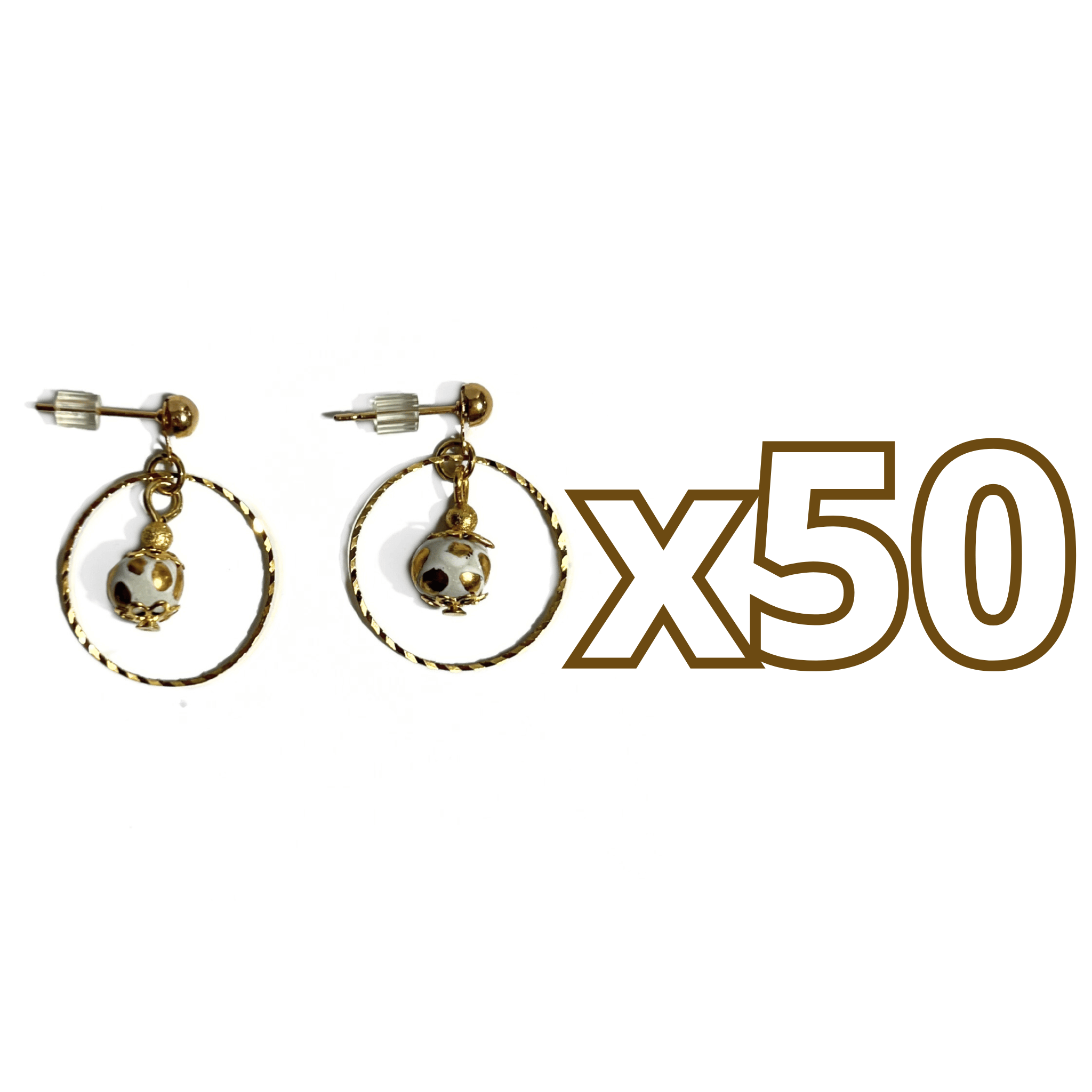 ARETES ARO ESFERA FONDO TRADICIONAL DESTELLOS DE ORO VERSION CIERRE DE PRESION