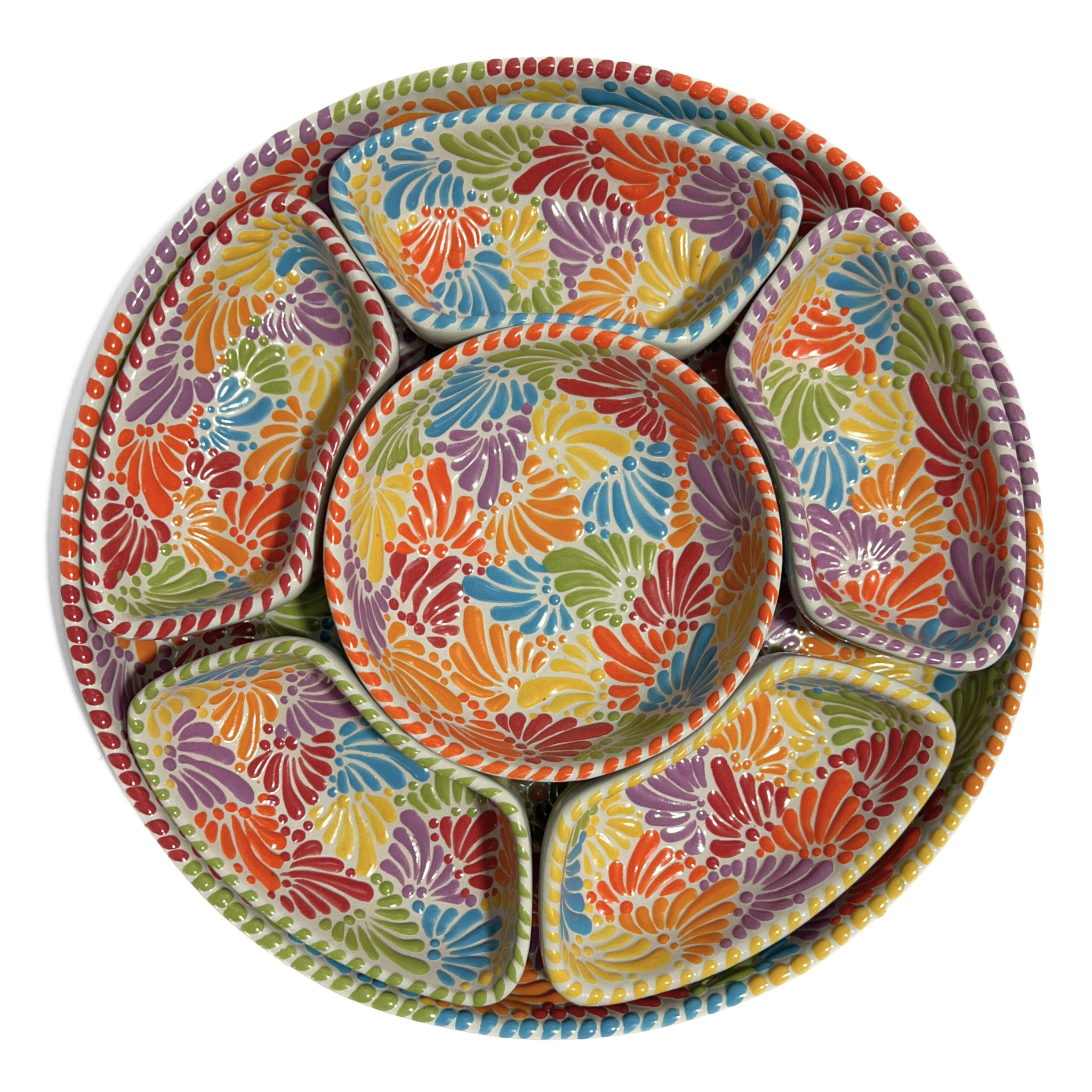 BOTONERO REDONDO GRANDE DE 7 PIEZAS FONDO TRADICIONAL MIK MULTICOLOR