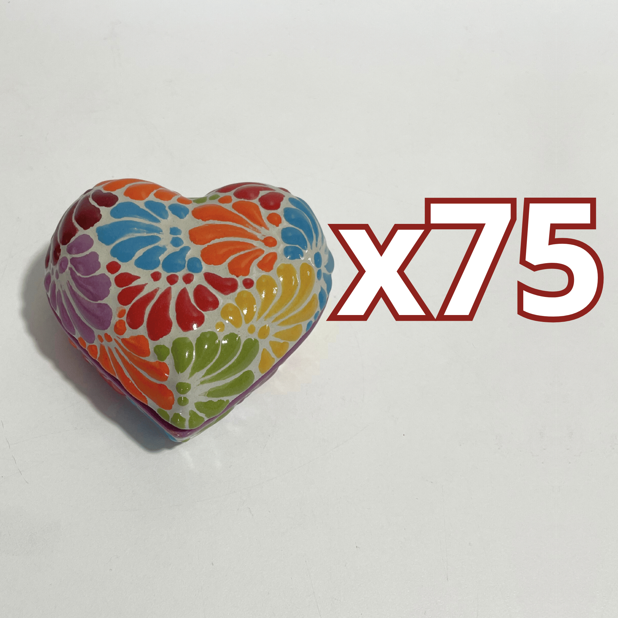 ALHAJERO GRANDE FORMA DE CORAZON FONDO TRADICIONAL MIK MULTICOLORES