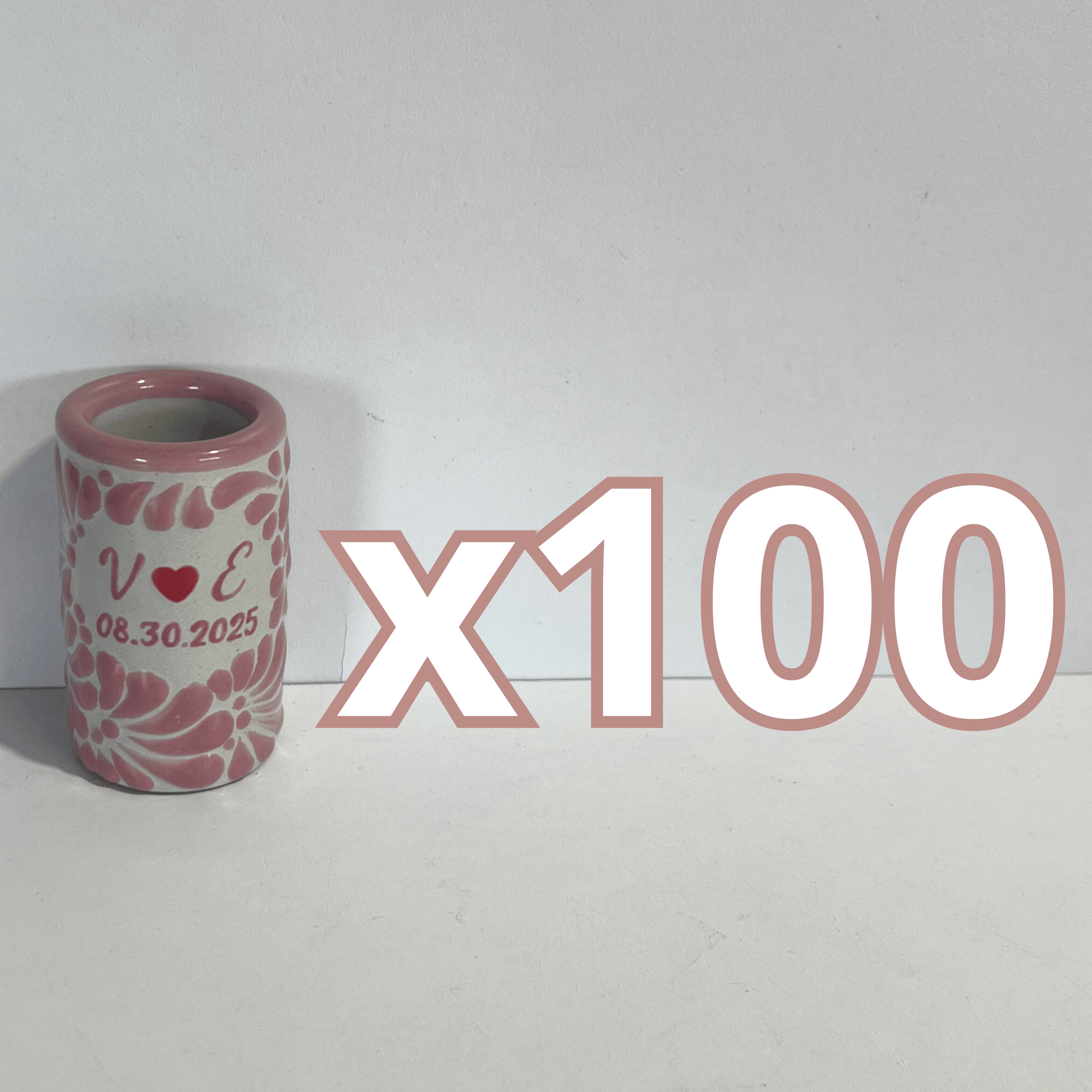 TEQUILERO PERSONALIZADO FONDO TRADICIONAL MIK ROSA INICIALES Y FECHA CON CORAZON