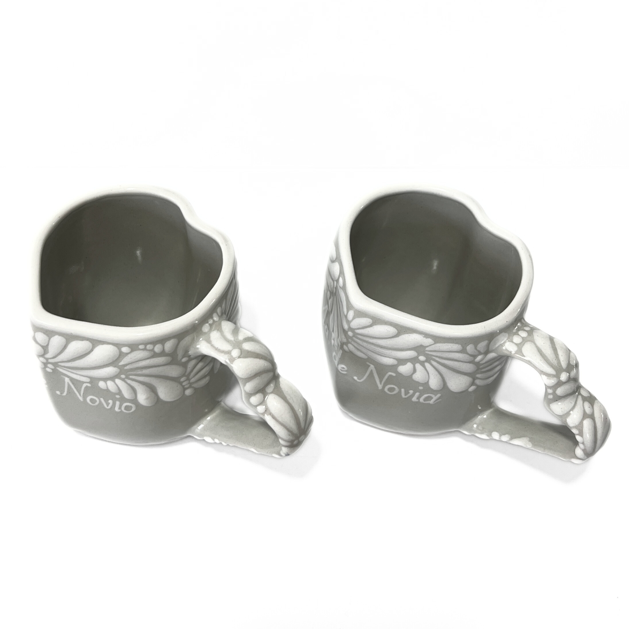 DUO TAZA CORAZON CON ASA DE CORAZON FONDO TRADICIONAL MIK CENEFA BLANCO MAMÁS DE LOS NOVIOS