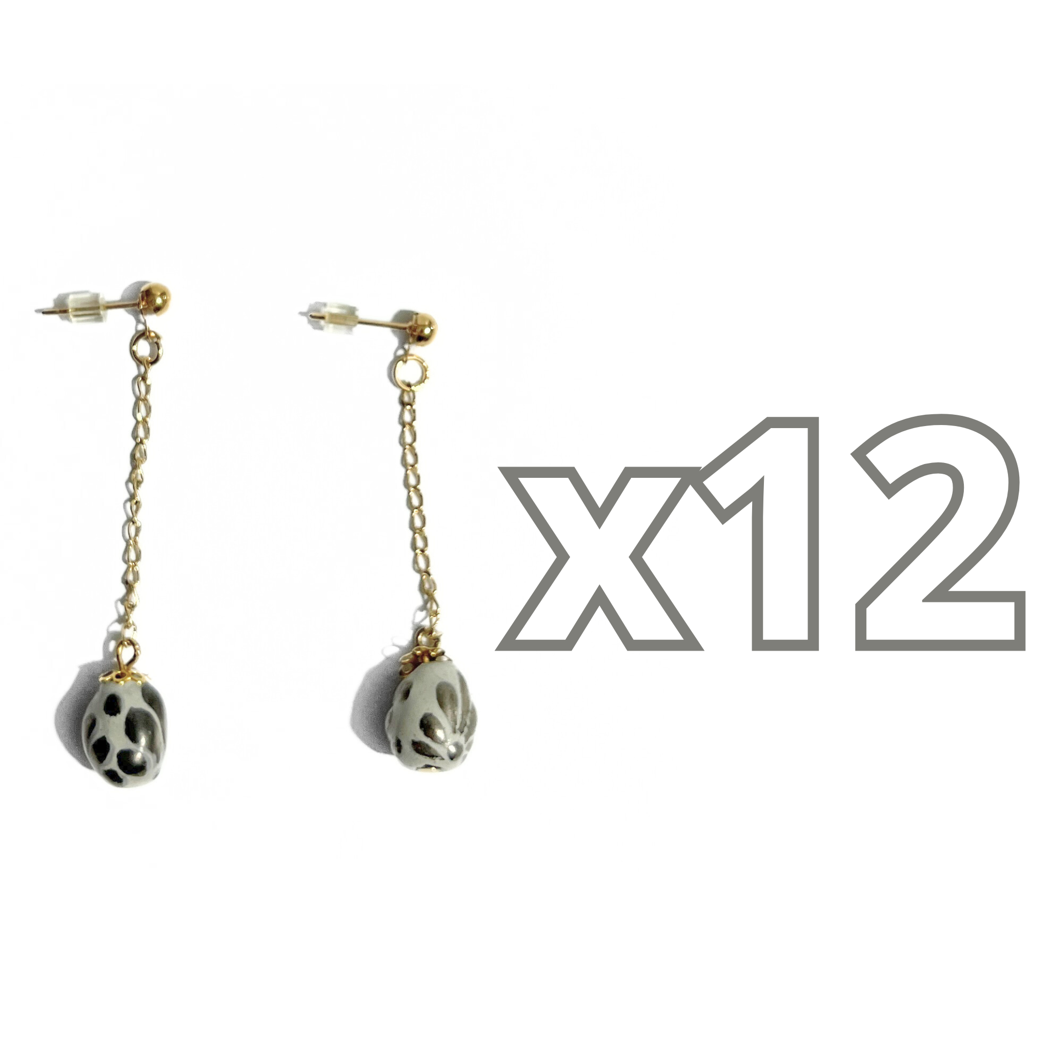 ARETES CADENITA GOTA TRIDIMENSIONAL FONDO TRADICIONAL DESTELLOS DE PLATA