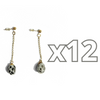 ARETES CADENITA GOTA TRIDIMENSIONAL FONDO TRADICIONAL DESTELLOS DE PLATA