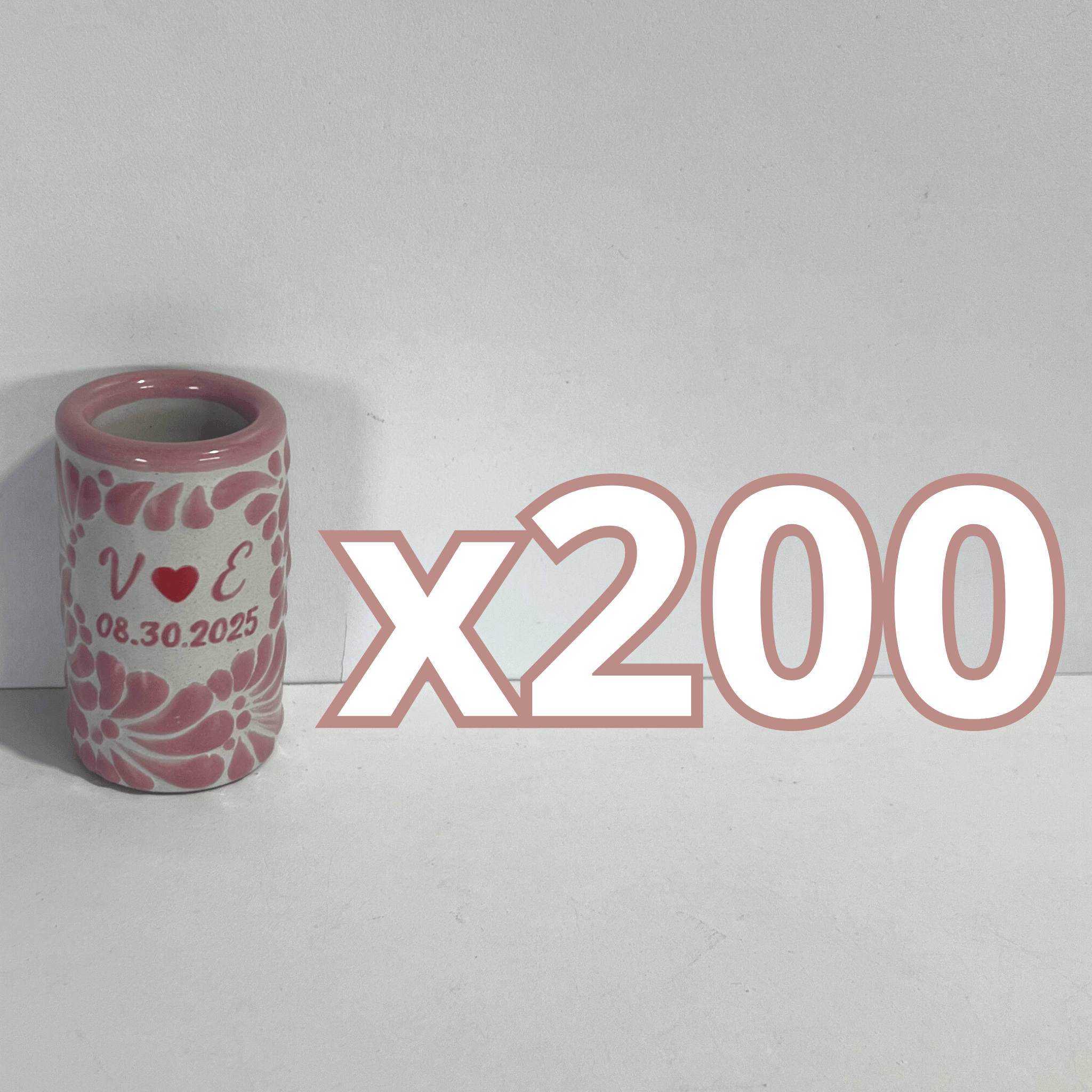 TEQUILERO PERSONALIZADO FONDO TRADICIONAL MIK ROSA INICIALES Y FECHA CON CORAZON
